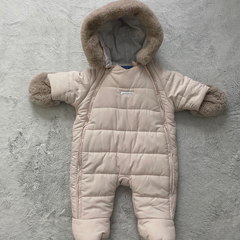 Jacadi 6m Faux Fur Trim Snowsuit